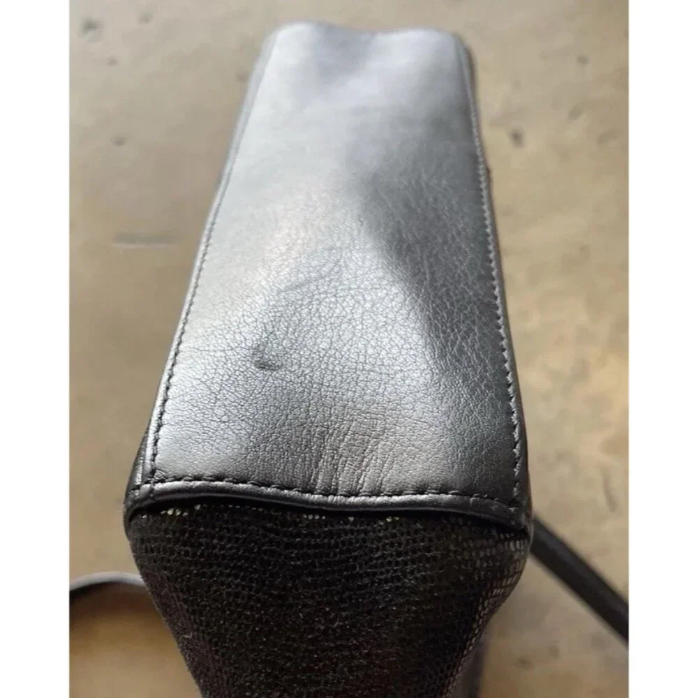 Coach Taylor Bette Mini Tote Black Leather Cross Body Bag Classic No Strap - Picture 11 of 15